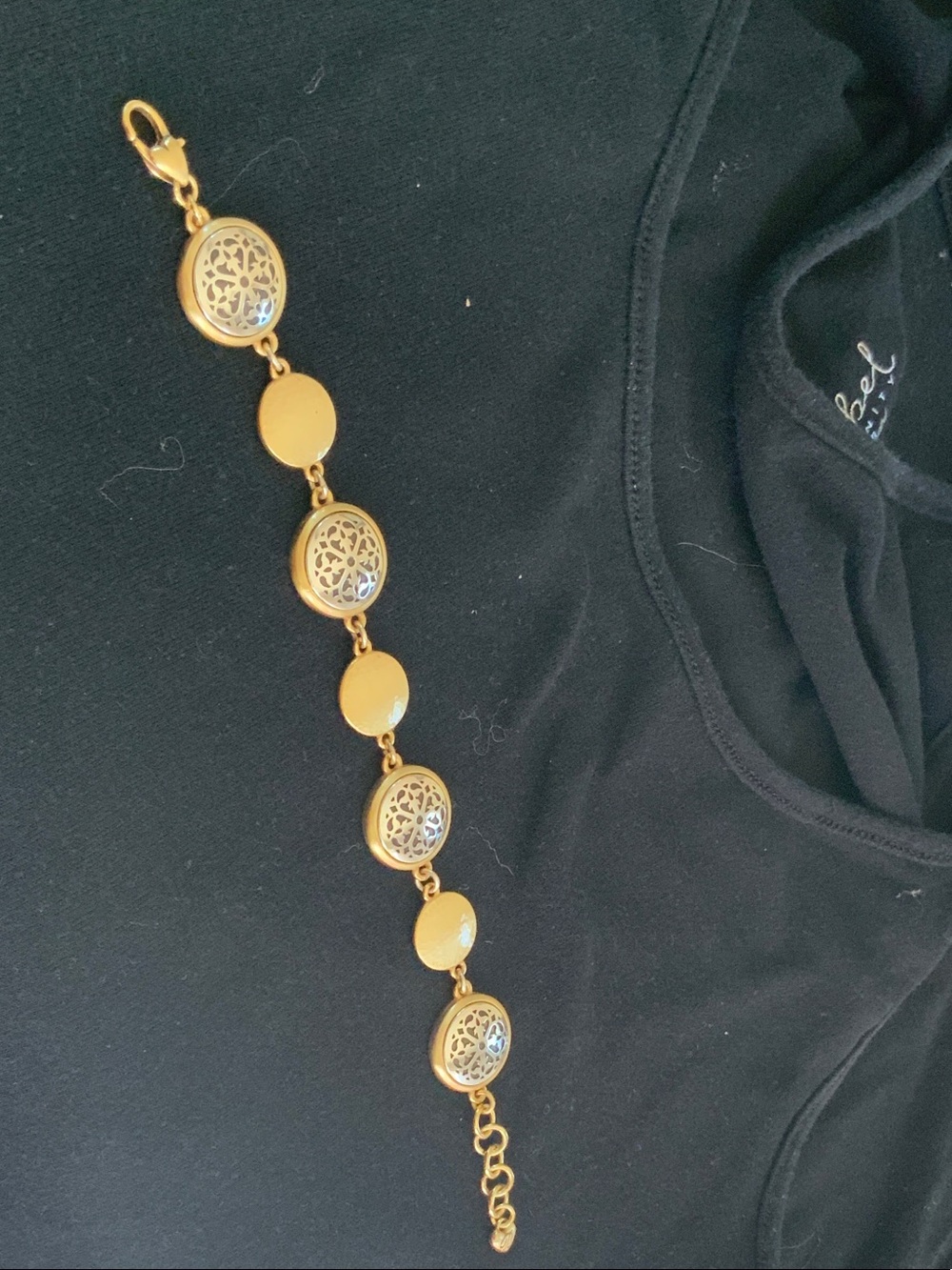 Brighton Gold-Tone Filigree and Disc Bracelet - Picture 1 of 2